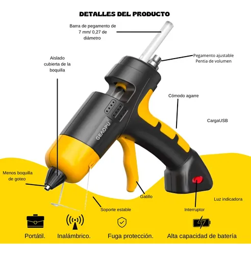 Pistola de Silicona Inalámbrica PRO